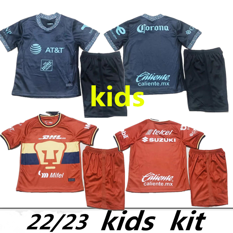 

kids 22 23 MEXICO CLUb America UNAM América Cougar Soccer Jersey 2022 2023 Malcorra MORA Iturbe LIGA MX football shirts F. VINAS HENRY RODRIGUEZ GIOVAN