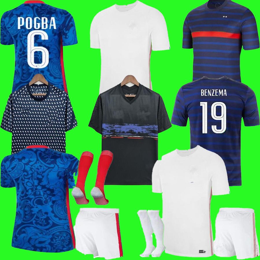 

MBAPPE BENZEMA French Soccer jerseys 2021 2022 GRIEZMANN POGBA GIROUD KANTE home away 22 23 Francia Football shirts men kids kit Maillot de foot