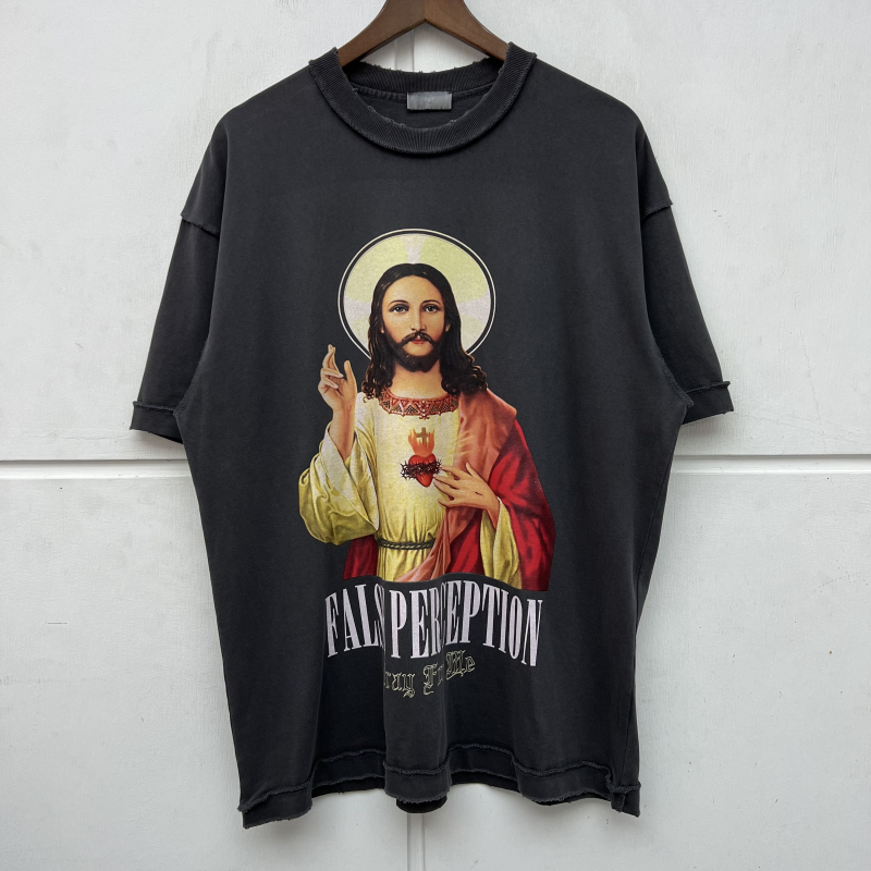 T shirt Tee Vintage High Quallity Retro Printed Men Cotton Tees Tops Casual Short Sleeve Real pics