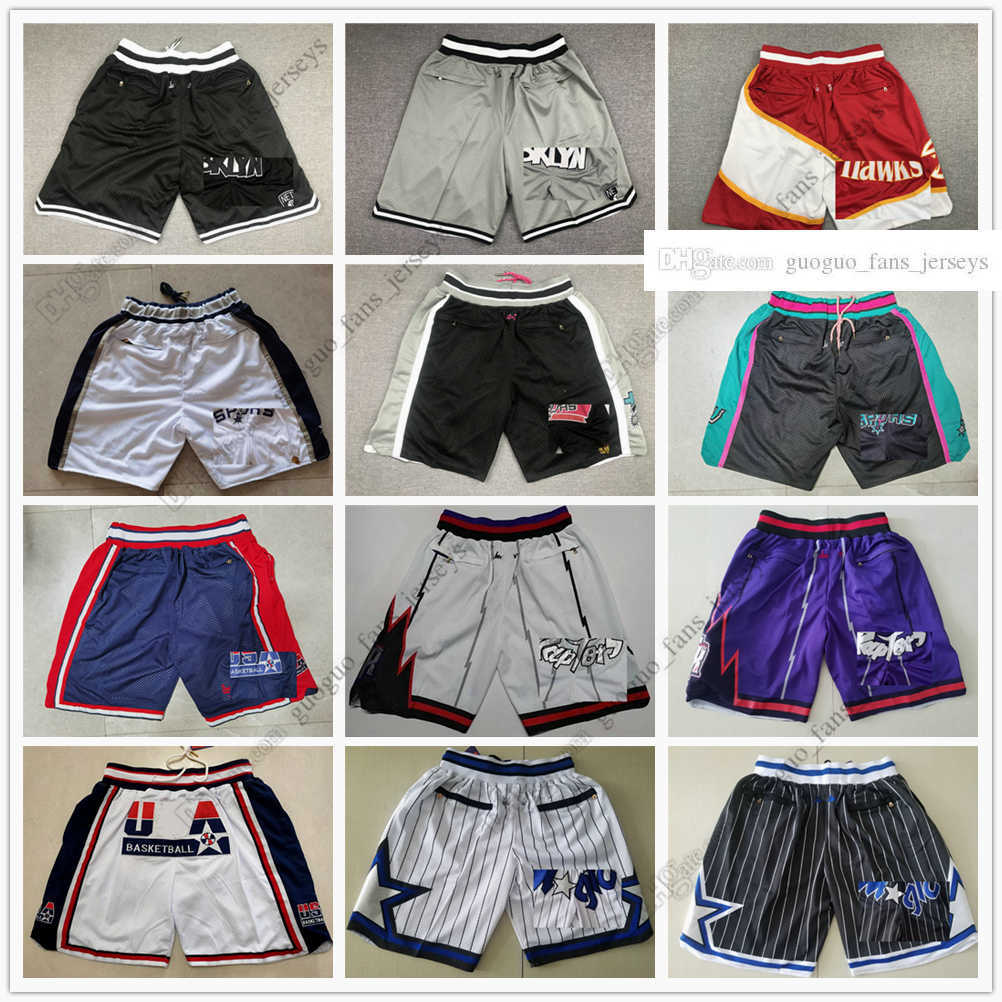 

High Quality Stitched Just Basketball Don Pocket Shorts Hip Pop Pant With Pockets Zipper Sweatpants Football Baseball Short Man S  L XL, Choose number you need