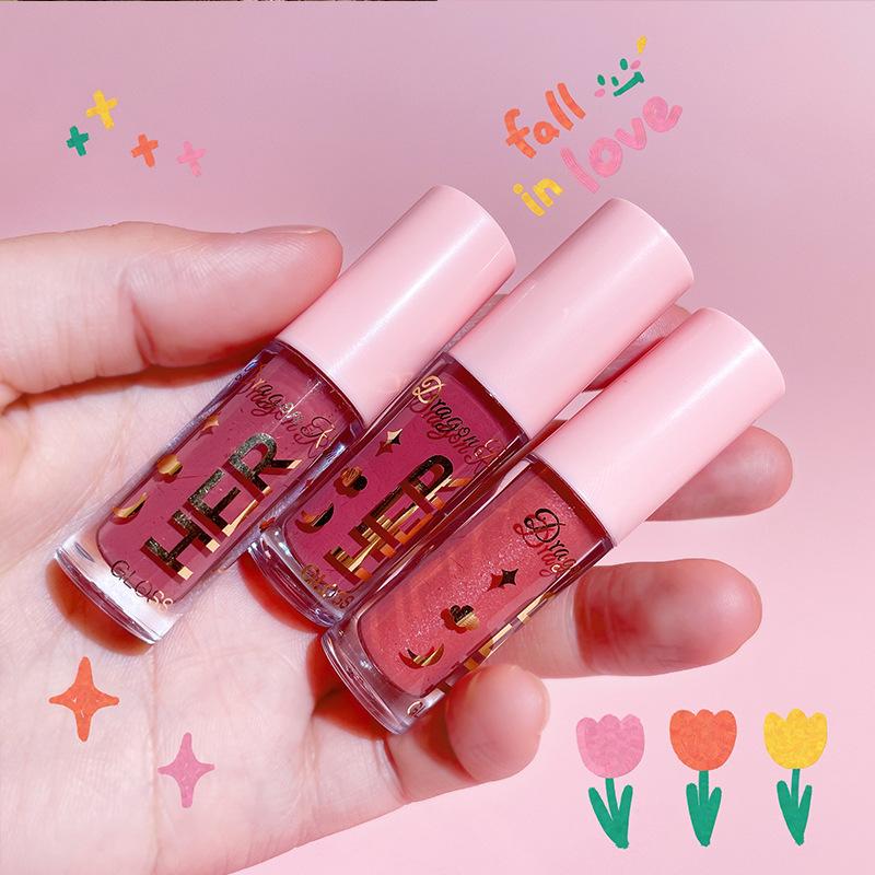 

Lip Gloss Colors Sexy Liquid Lipstick Waterproof Moisturizing Long Lasting Shiny Natural Makeup Jelly Glaze ShimmerLip, 8c