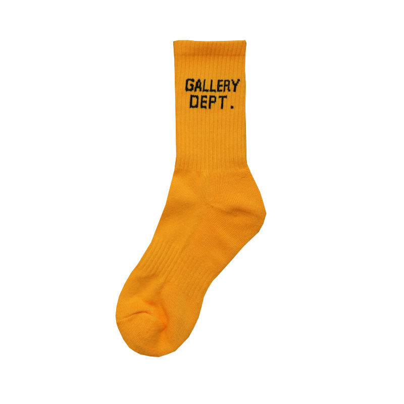 

Autumn and Winter Graffiti Letter Street Art Solid Color Cotton Sports Socks for Men and Women, Dark grey