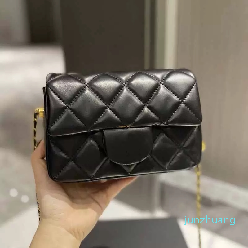 

Designer- Women Classic Flap Mini Bags Leather Crossbody Bags Handbags Adjuster Chains Shoulder Bag, Blue