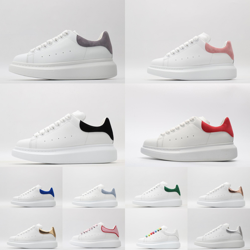 

Designer White black Casual shoes Classic Suede leather high quality women's flats Large sneakers Men's Espadrille flats, 26
