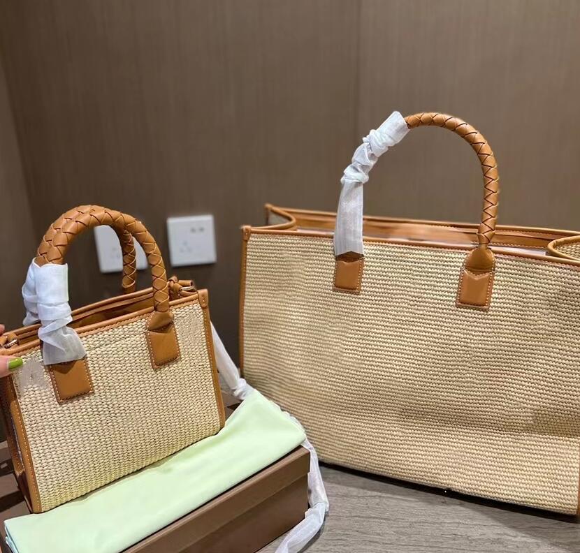 

Fashion New Style Raffia Straw Weave Totes Luxury Designer Summer Sandbeach Vacation Handbag High Capacity High Quality Braiding Bag Messenger Bags, 02 (small 23*19)