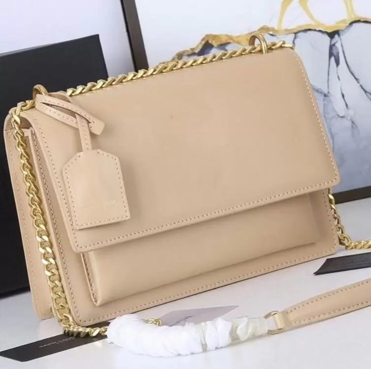 Mode Luxe Designer Sunset Sac Classique Dernière Couleur Femmes Sacs À Bandoulière Chaîne Sac À Main Cure-Dent Motif En Cuir Femmes Cross Body Sa