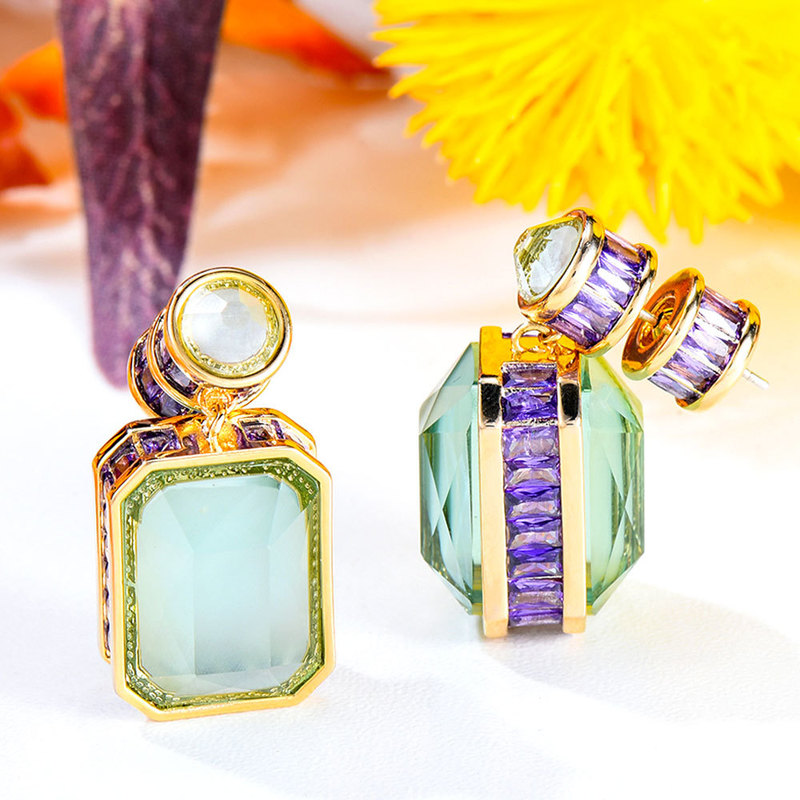 

GODKI Famous Fireworks Stud Earrings for Women Wedding Cubic Zircon Fashion Engagement Party Jewelry pendientes mujer moda 220505