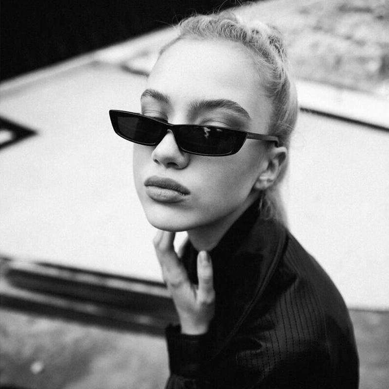 

Sunglasses Vintage Rectangle Women Designer Sun Glasses Retro Small Red Ladies Sunglass Black Eyewear