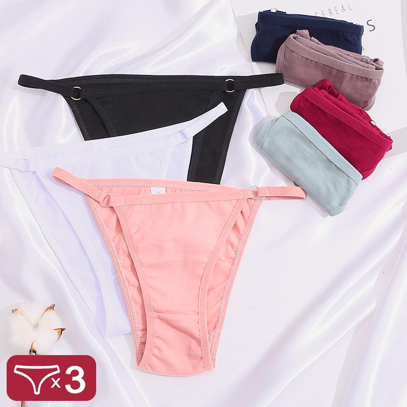 

3pcs Set Cotton Panties Womens Underwear Soft Sexy Lingerie Low-waist Feamle Briefs Solid Color Pantys Girl Intimate Underpants, Set27