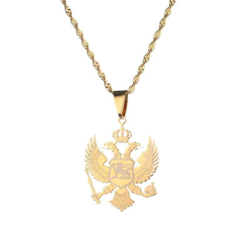 

Pendant Necklaces Stainless Steel Silver Color Montenegro Eagle Charm JewelryPendant