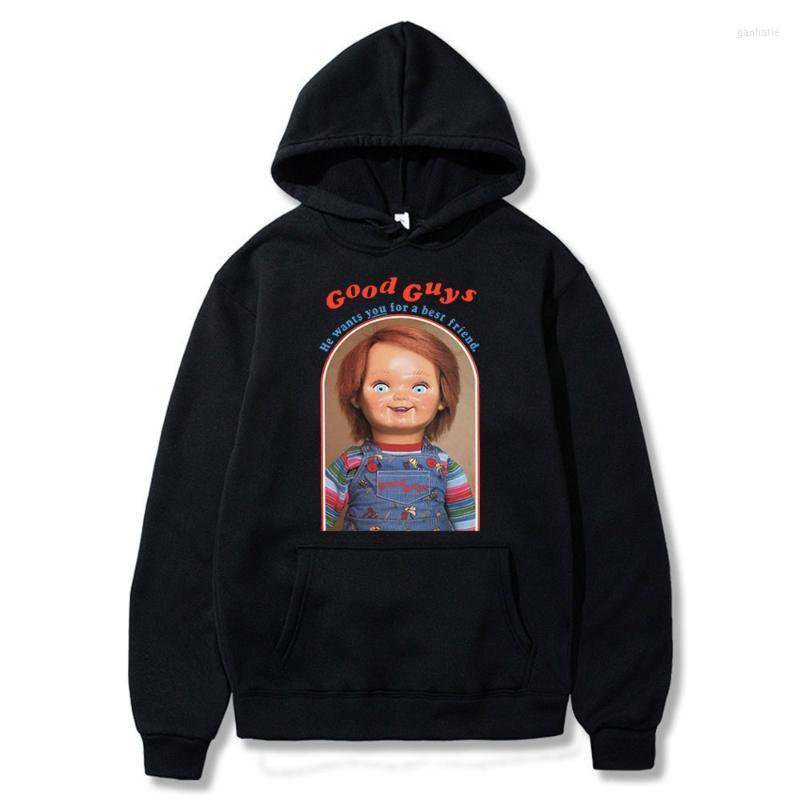 

Men' Hoodies & Sweatshirts Men He Wants You For A Friend Chucky Print Hoodie Casual Harajuku Anime Graphic Hooded Unisex Cotton TracksuitMe, Orange
