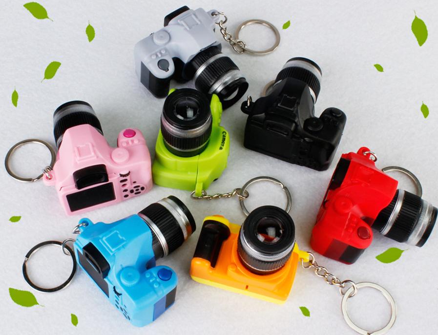 

Designer Camera Led Keychains With Sound LED Flashlight Key chain Fancy toy Key Ring Amazing gift ys222