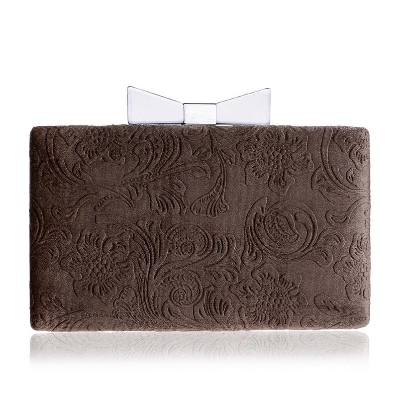 

Evening Bags Printed Women Bag Bow Metal Clutch Party Wedding Purse Handbags Chain Shoulder Black Crossbody YM1219Evening