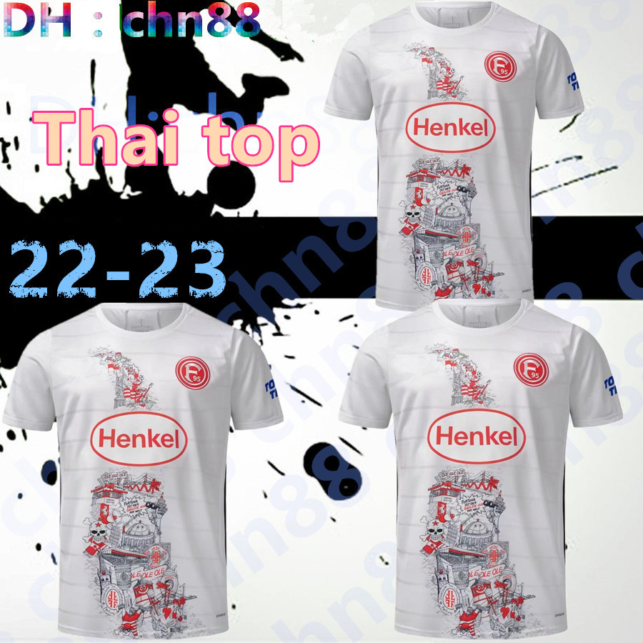 

22 23 Fortuna Dusseldorf home away soccer jerseys 2022 2023 White football shirt