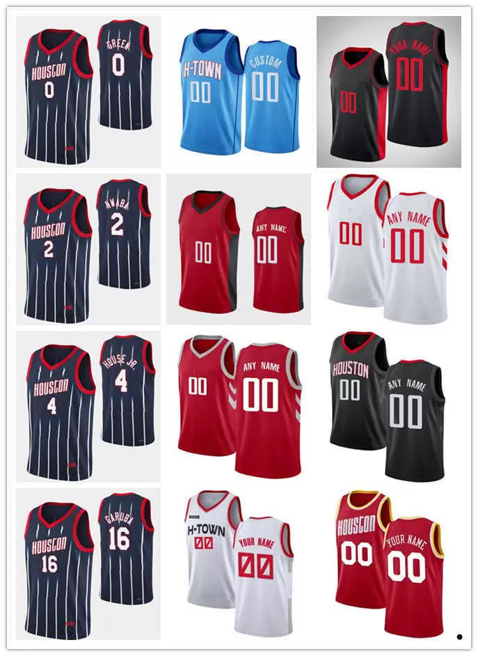 

''nba''Jerseys2021-2022 75th Custom Basketball Jerseys Mens Womns Youth 16 Usman Garuba 0 Jalen Green 4 Danuel House Jr. 2 David Nwaba Hous, Color