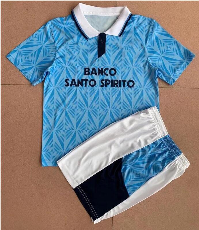 

Adults + Kids Kit 1990 1991 1992 classic Lazio soccer jerseys child 90 91 92 Vintage football shirts boys set #10 GASCOIGNE Maglia da calcio Riedle mens suit 16-2XL, Retro