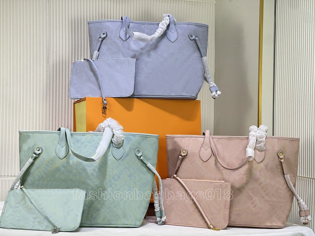 

2022 Summer Stardust Series Never MM Designers Casual Totes Bag Symphony Monograms Canvas with Clutch Zipper Pouch Large Capacity Handbag