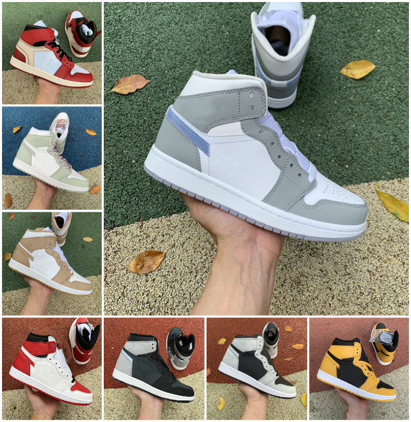 

Jumpman Wolf Grey 1 1s Basketball Shoes Womens Seafoam Linen Pine Green University Blue Bio Hack Tan Gum Banned BRED Hyper Royal Shadow Mens Sports Designer Sneakers, Bubble package bag