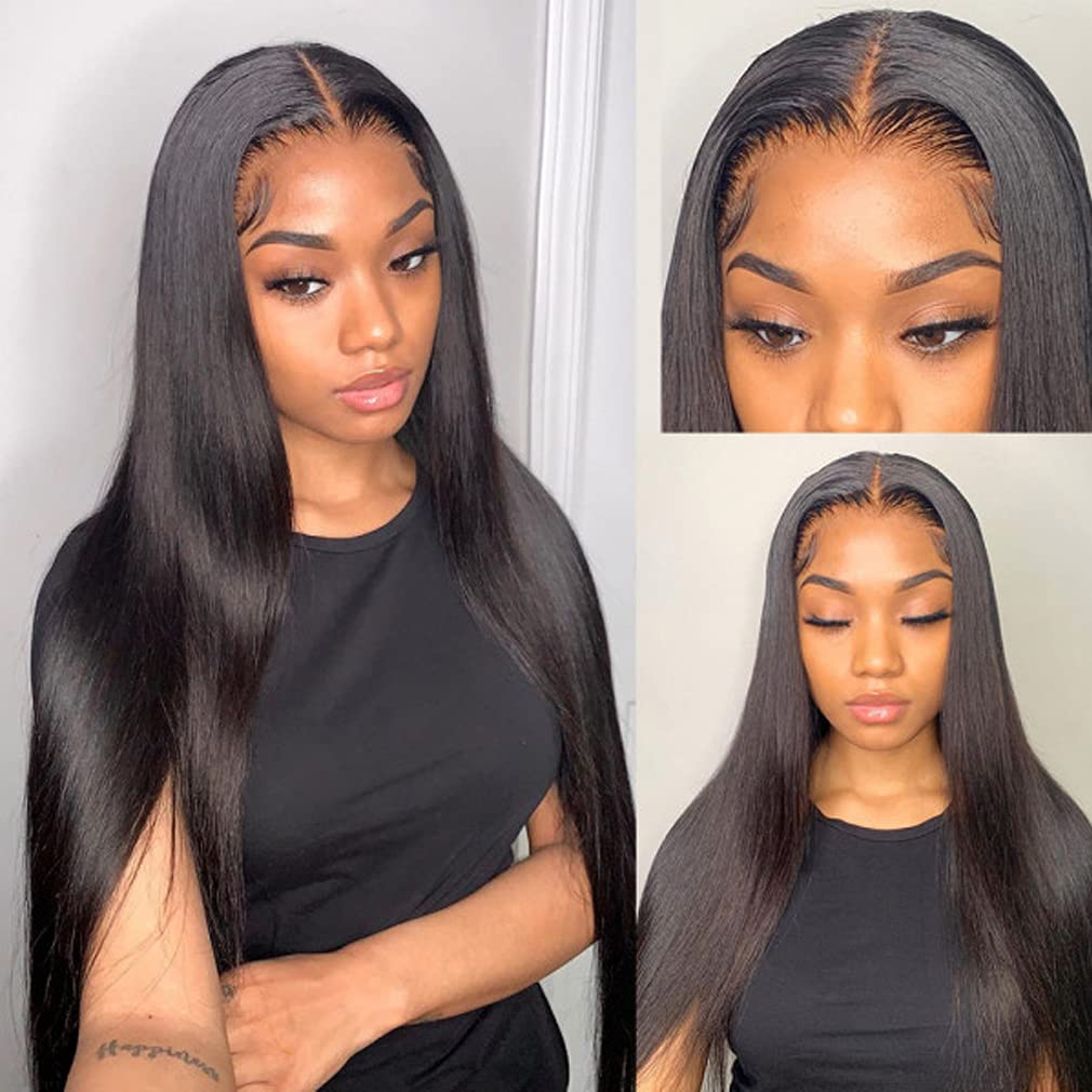 

LX Brand Straight Lace Front Wig 13x6 Lace Front Wig Straight Human Hair Wigs Lace Front Human Hair Wigs Straight Wig Frontalfactory d, Natural color