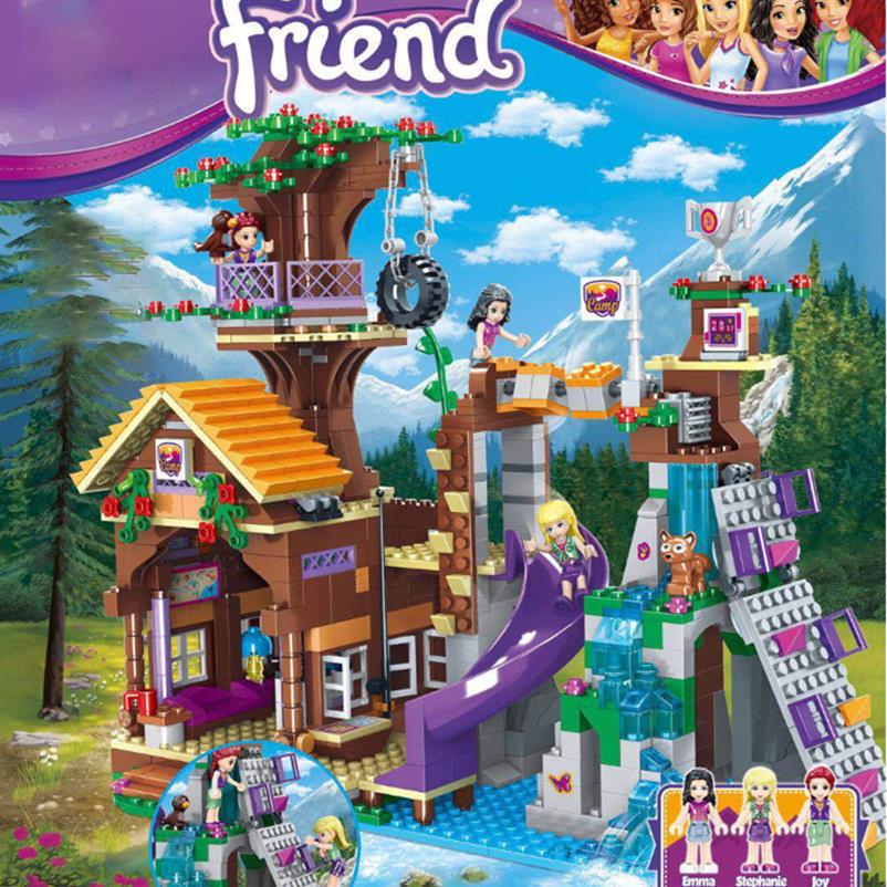 

872PCS Friends Adventure Treehouse Stephanie Digital Kit Blocks girl Emma Toy compatible with Lepining Construction Gift 2 orders221N