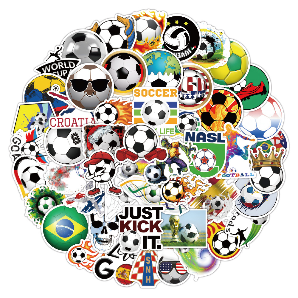 

50PCS football soccer sports Stickers Decal for Bike Guitar Laptop car waterproof wall sticker