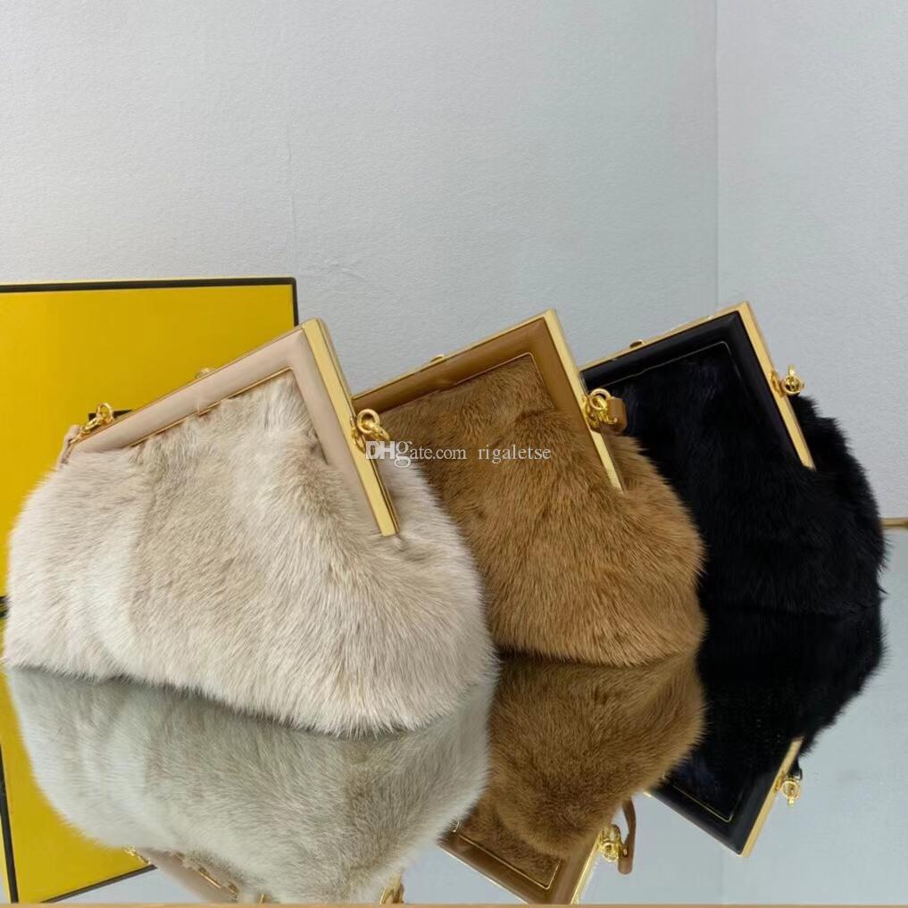 

2022 Designer first sequinned bag Oversized F metal clasp laminated leather diagonal striped motif clutch Crossbody shoulder Handbags bags purse wallet