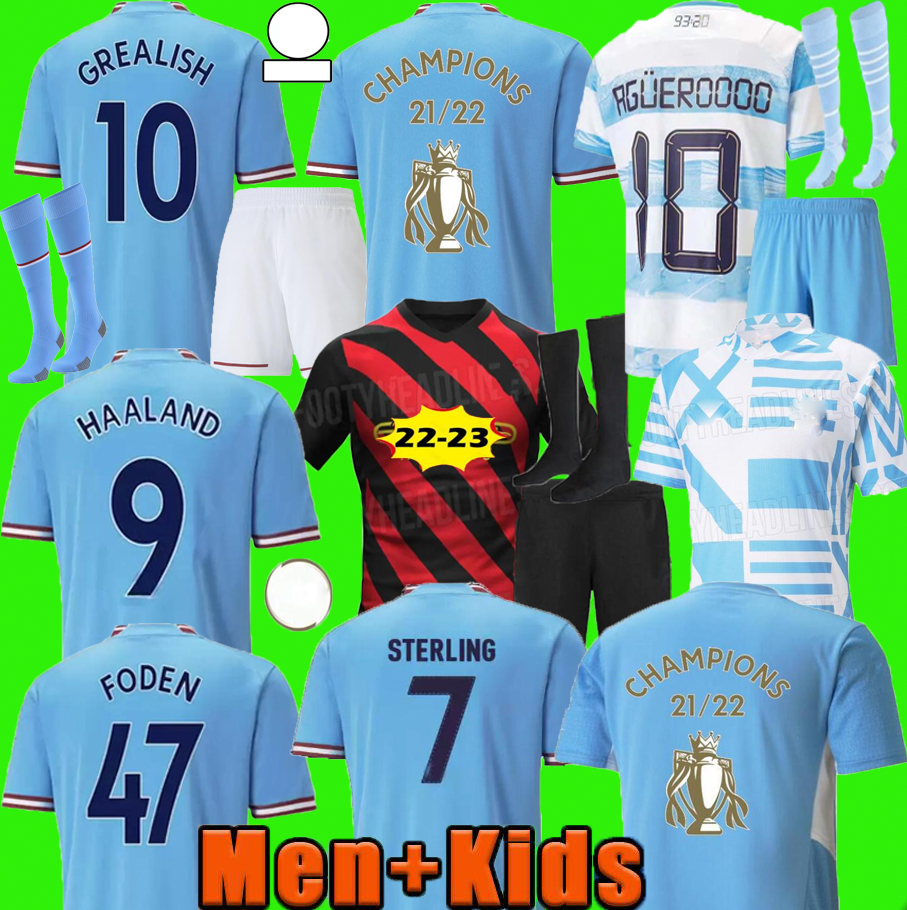 

22 23 HAALAND ManCNEstER Soccer Jerseys GREALISH City DE BRUYNE FODEN SPECIALPl 2022 2023 men kids kit MANS CITIES MAHREZ G.JESUS football shirts uniform S-4XL, Player version