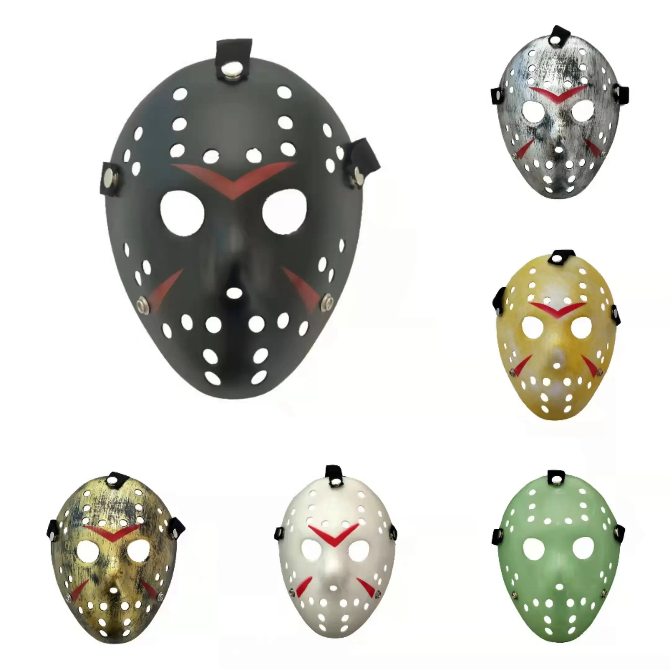 

6 Style Full Face Masquerade Masks Jason Cosplay Skull Mask Jason vs Friday Horror Hockey Halloween Costume Scary Mask Festival Party Masks
