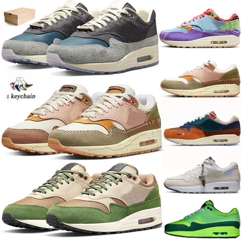 

Top Quality 2022 OG 1 87 Running Shoes for Men Women Treeline Blueprint Far Out Heavy Oregon Duck Mellow Outdoor Sneakers 36-47