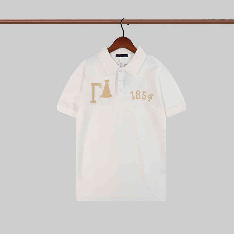 

2022 Men's T-Shirts polo mens digner Letter embroidery polos shirt summer cotton high fashion, Black