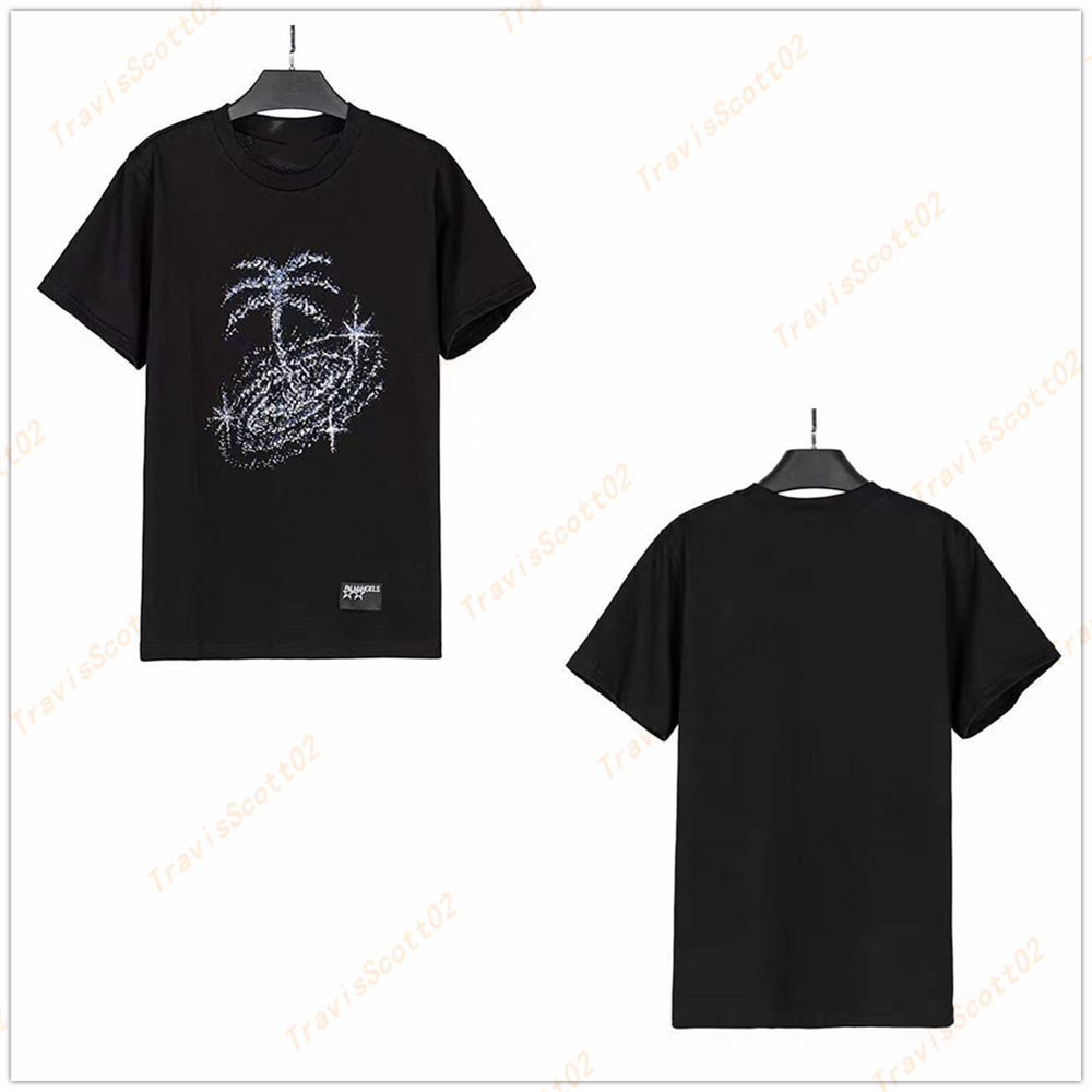 

men angel t shirt mens designer t shirts fleece Reflective Print Crew High Quality oversize Neck Cotton Loose Anti-Pilling Breathable sports tshirts A02, Black----clothes color