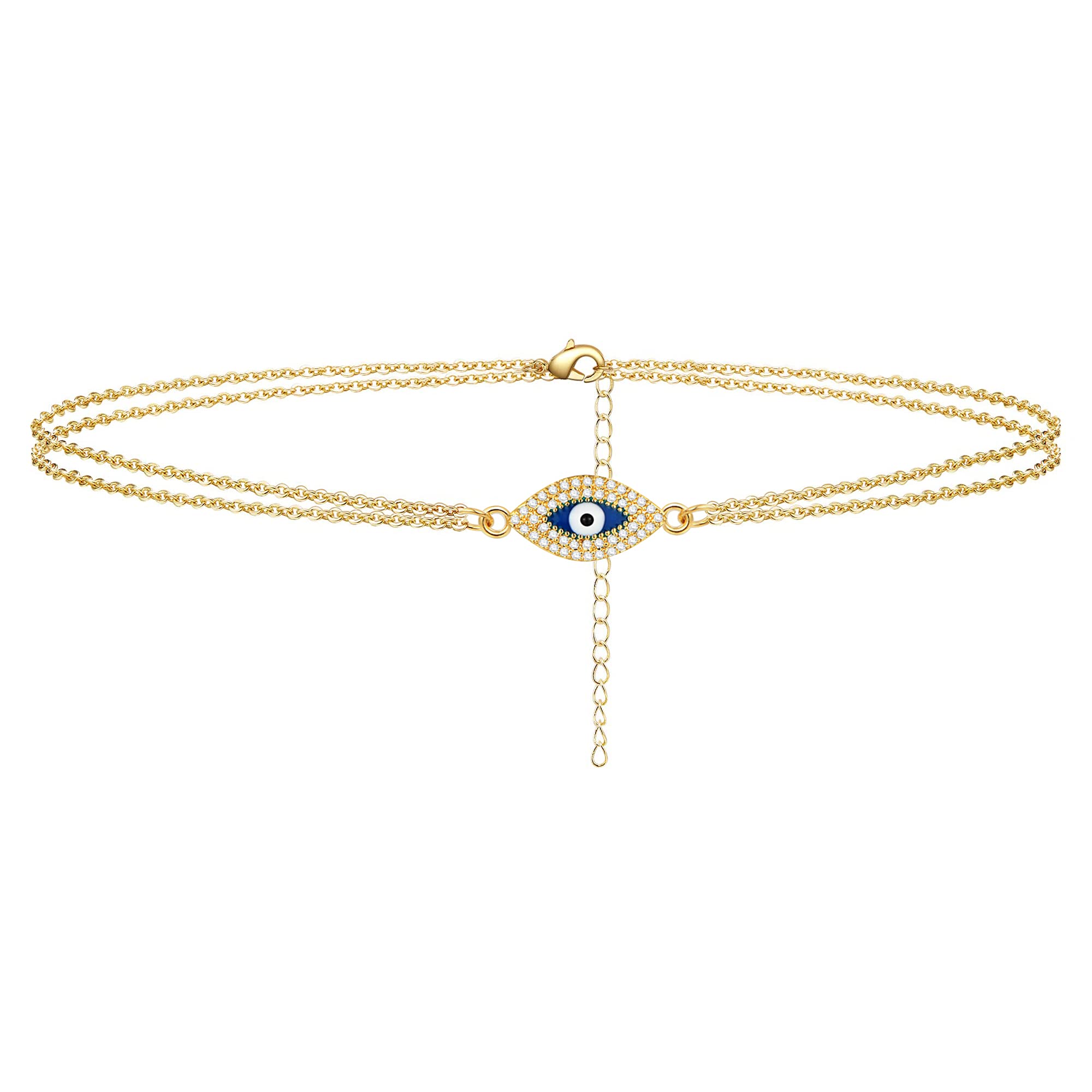 

Anklets Evil Eye Anklet 14k Gold Plated Ankle Bracelet Bobo Beach Foot Jewelry Gift For Women amlUi