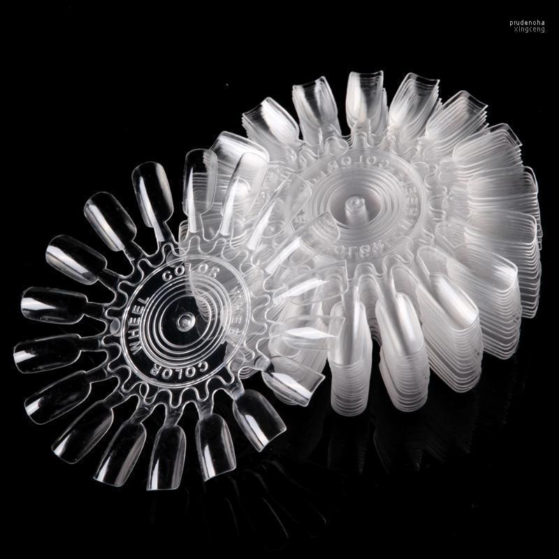 

1000PCS/lot Wheel Polish Color Display Chart Round False Nail Tips Art Design Acrylic Natural Clear F0035X Prud22, Transparent
