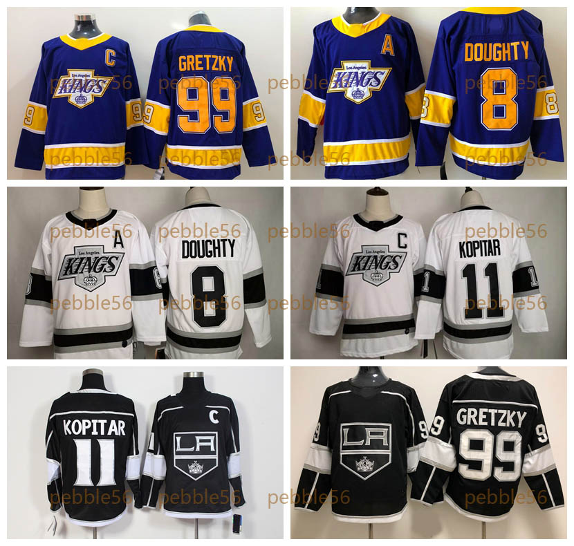 

Hockey Jersey Los Angeles''Kings''Retro 8 Drew Doughty 11 Anze Kopitar 32 Jonathan Quick 99 Wayne Gretzky 77 Jeff Carter White Black 0507, As