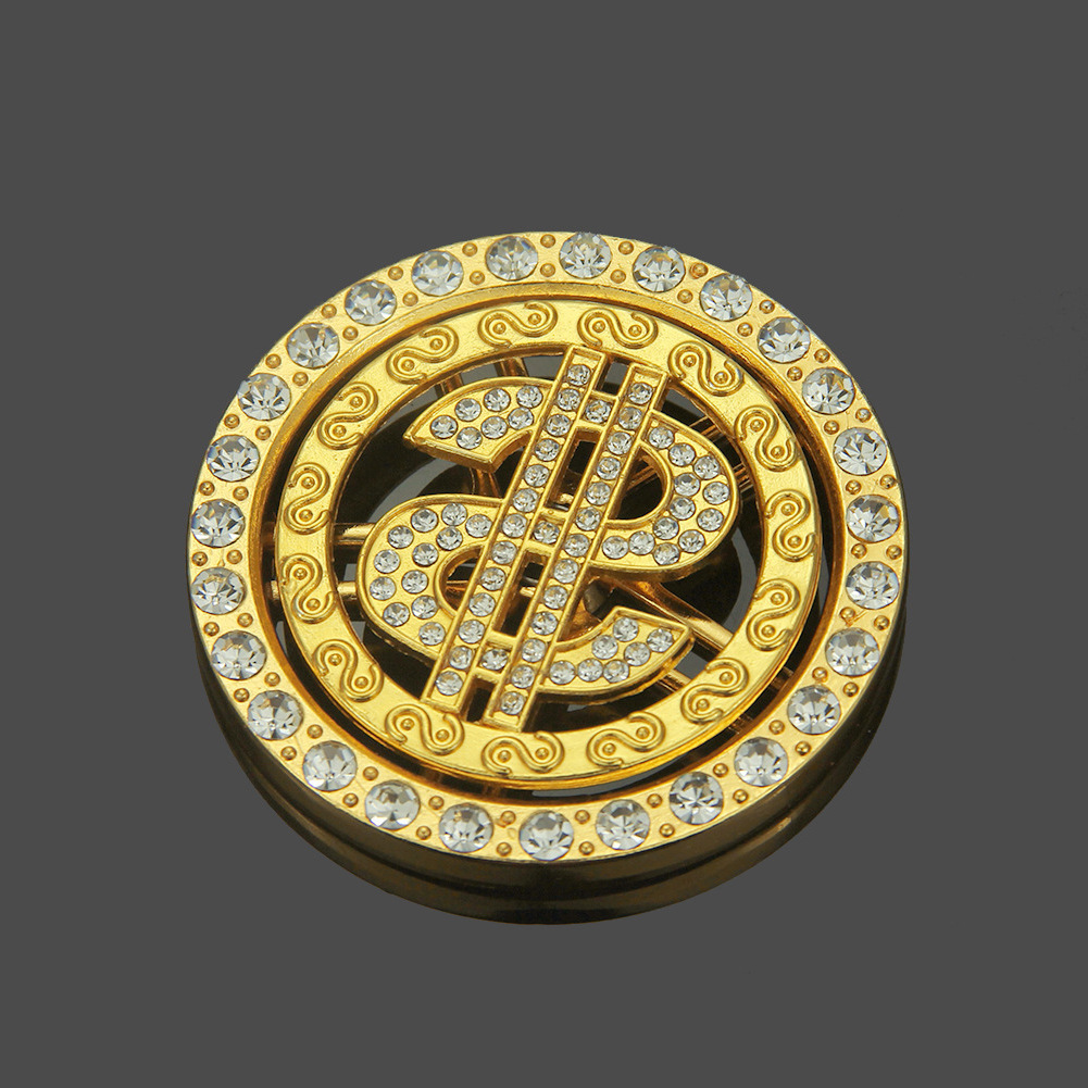 

Taobao hot selling DIY mobile phone shell accsori hip hop diamond rotating dollar dropping jewelry