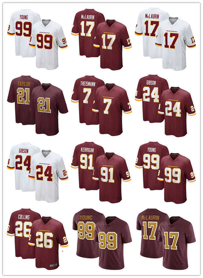 

Football Jerseys Custom Men women Washington''Football Team 17 Terry McLaurin 99 Chase Young 24 Antonio Gibson 26 Landon Collins Football Jerseys, Color
