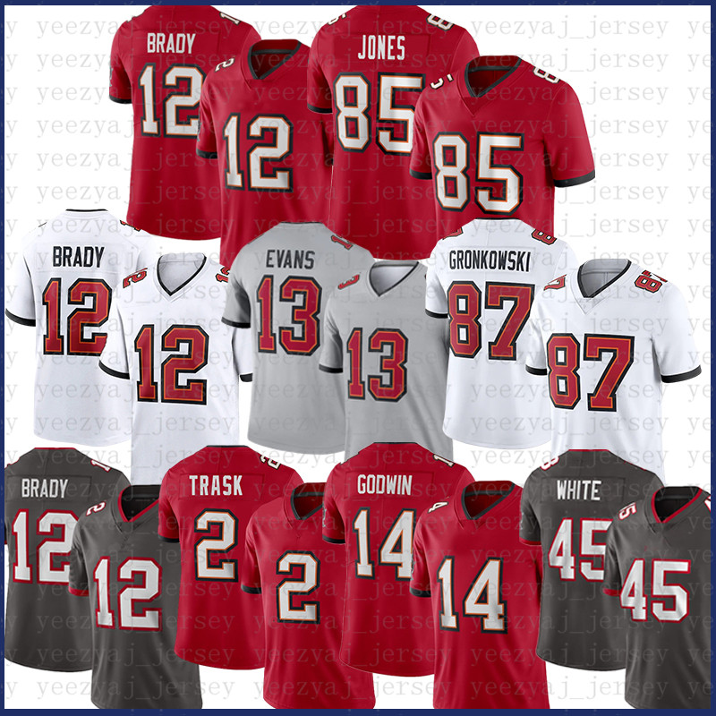 

85 Julio Jones 12 Tom Brady Jersey Football 13 Mike Evans 2 Kyle Trask 45 Devin White 14 Chris Godwin 31 Antoine Winfield Jr. 87 Rob Gronkowski 24 Carlton Davis III Vita Vea, Mens-h dao