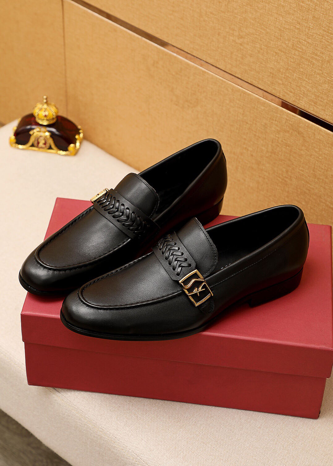 

2022 Men's Genuine Leather Party Wedding Dress Shoes Brand Designer Fashion Elegant Business Oxfords Casual Loafers Size 38-45, Black 1