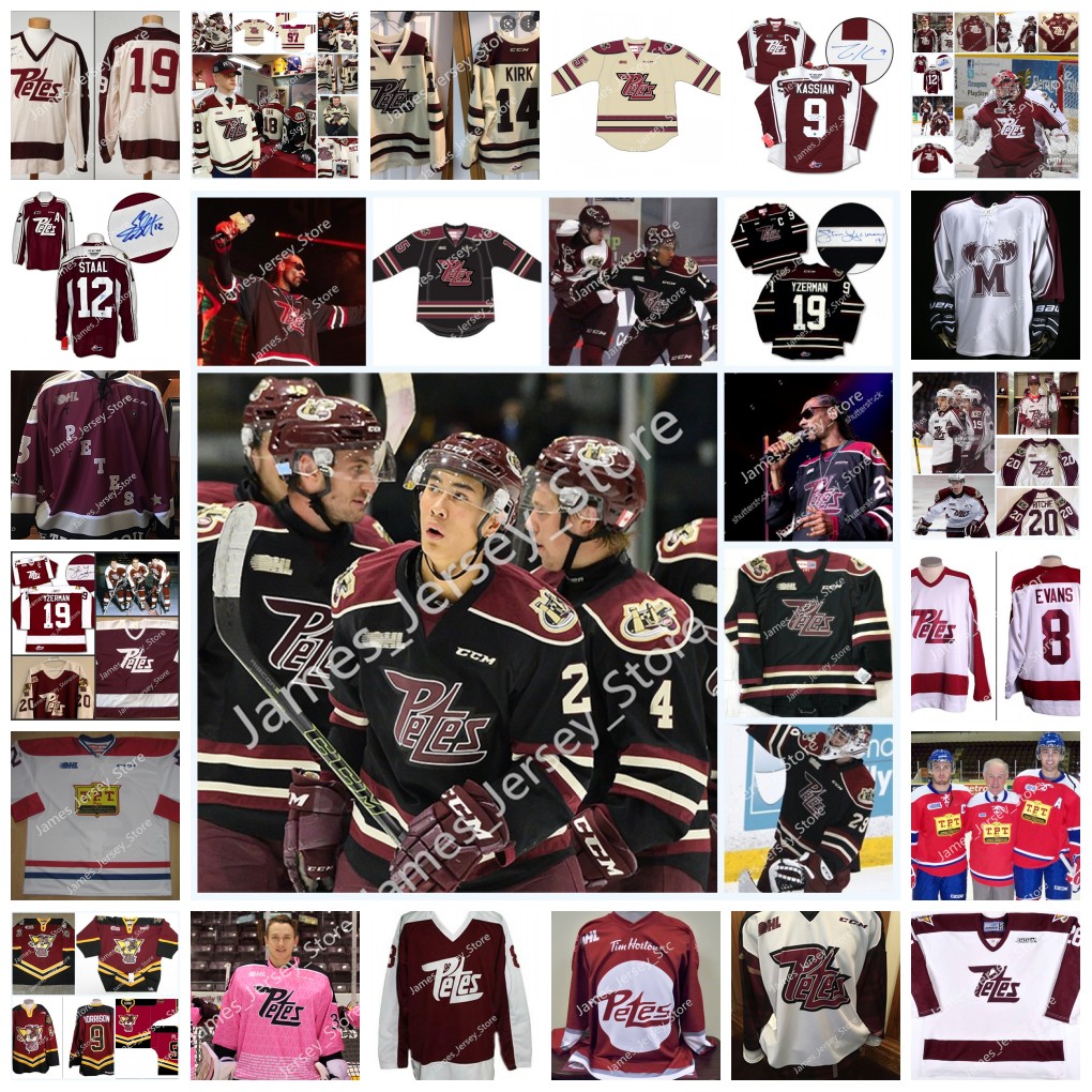 

2022 Custom OHL Peterborough Petes Stitched Hockey Jersey 16 Nicholas Robertson 23 Ryan Spooner 9 Mike Ricci 30 Andrew D'Agostini 16 Jack Walchessen Jeff MacDougald, 20