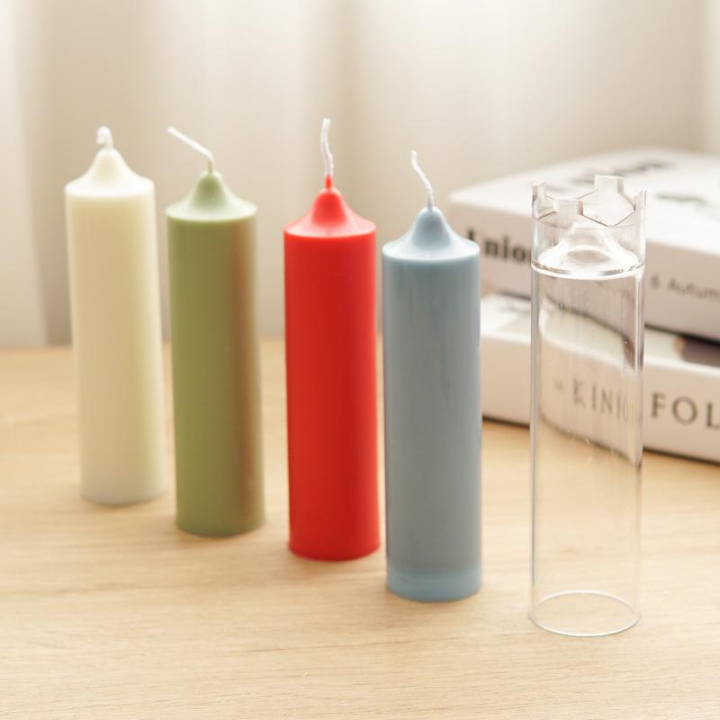

Craft Tools 2022 Conjoined Church Top Candle Mould Spire Cylindrical DIY Plastic Mold