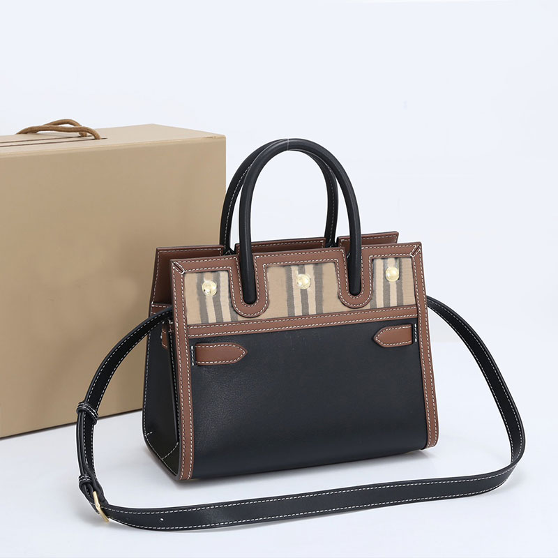 

Women Plaid Handbags Tote Bags 7a Quality Crossbody Bag Genuine Leather Rivet Removable Shoulder Strap Interior Zip Pocket Fashion Letter Handbag Purse