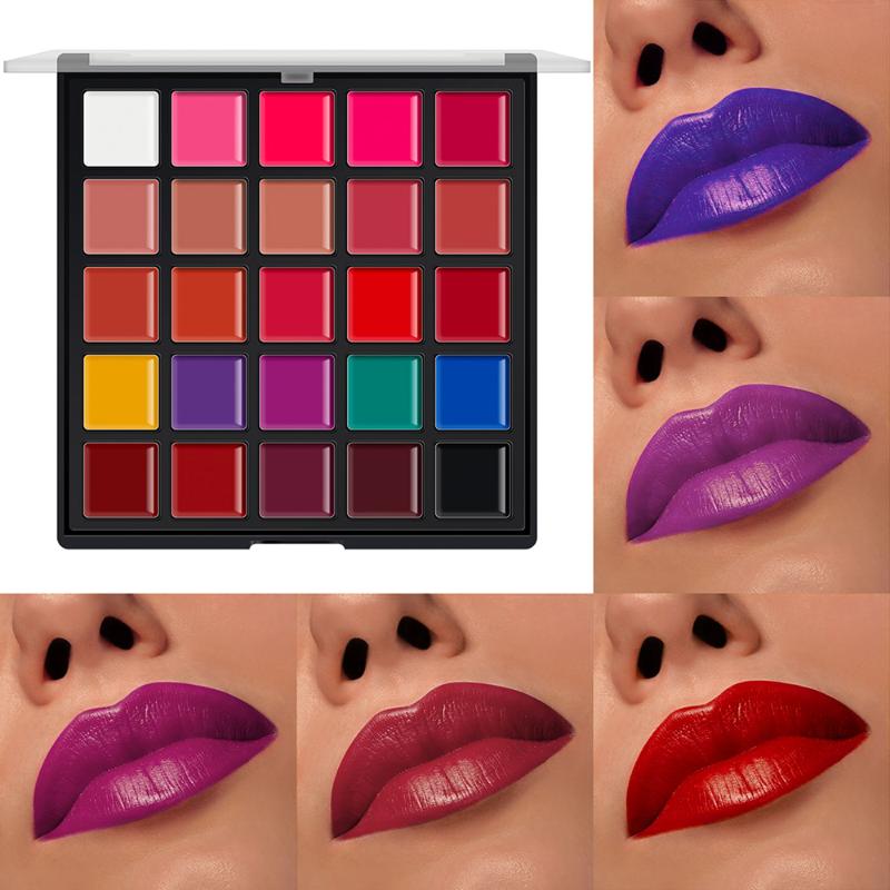 

Lip Gloss Color Lipsticks Palette Waterproof Long Lasting Pigment Moisturizing Cosmetic Makeup Lipgloss Professional CosmeticLip, 25 color