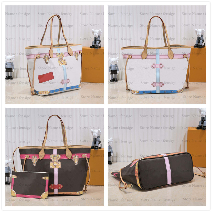 

Never full MM Shopping Bag Monogram Luxury Brand Designer M41390 tote MAN travel bag Handbags Shoulder Bags