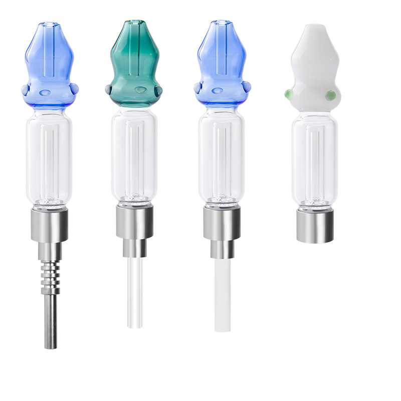 

Love_e_cig CSYC NC024 Hookah Colored Smoking Pipes 510 Titanium Quartz Ceramic Nail Dab Rig Pipe Glass Water Bongs Smooth Airflow