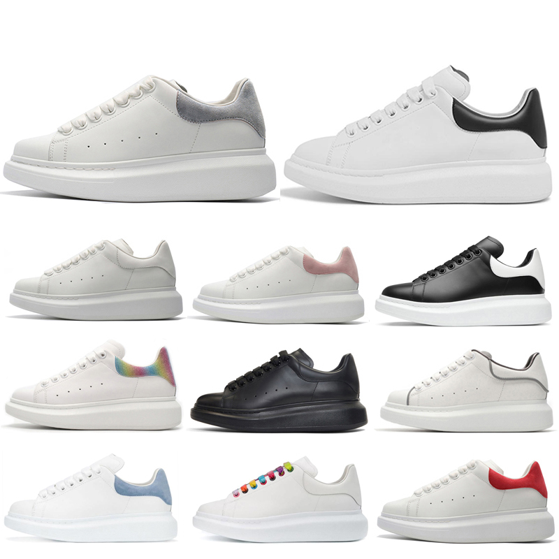 

Luxury Designer Shoes Fashion Women Men Casual Shoe Sneakers Platform Top Quality Leather Suede Mens Womens Outdoor Trainers 36-44, Leather silver