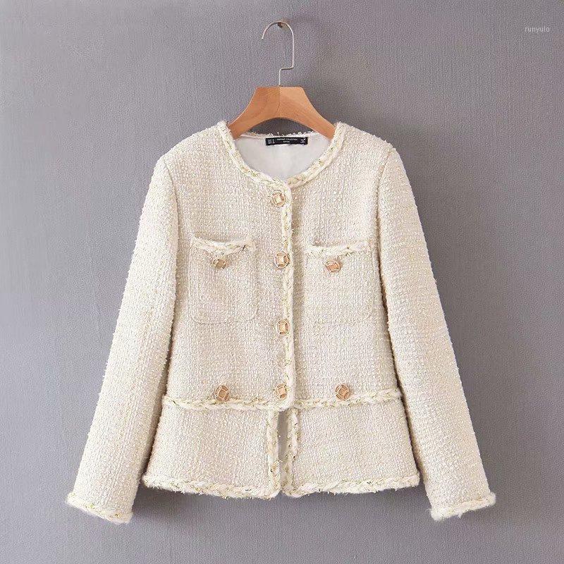 

Women' Jackets Fashion XQ8-100-9294 Euro-American And Small Fragrance Woolen Open-top Coat, See chart