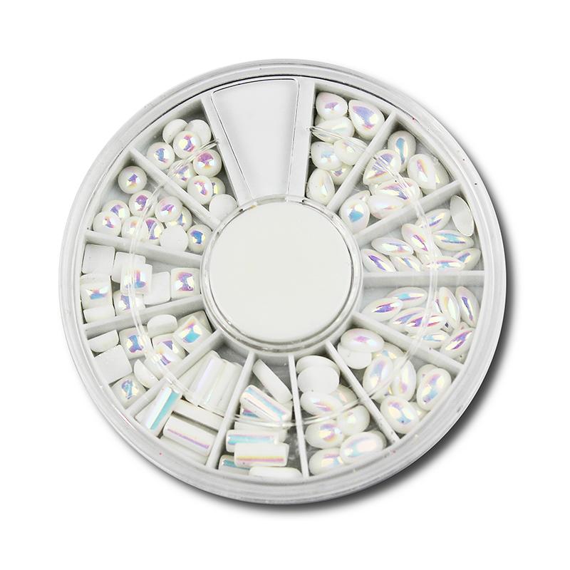 

Nail Art Decorations 1Box 0.2mm -4mm Flat Back Half Round Pearls Mix Assorted Bling Cabochons Gems DIY Craft Deco Wholesale Ivory PearlsNail