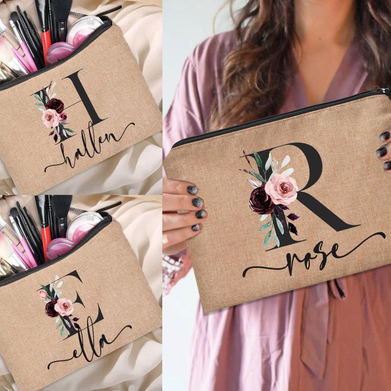 

Cosmetic Bags & Cases Custom Name Women Makeup Bag Outdoor Travel Beauty Toiletry Organizer Fashion Bridesmaid Clutch Bachelor Party Gift, D4blackbp