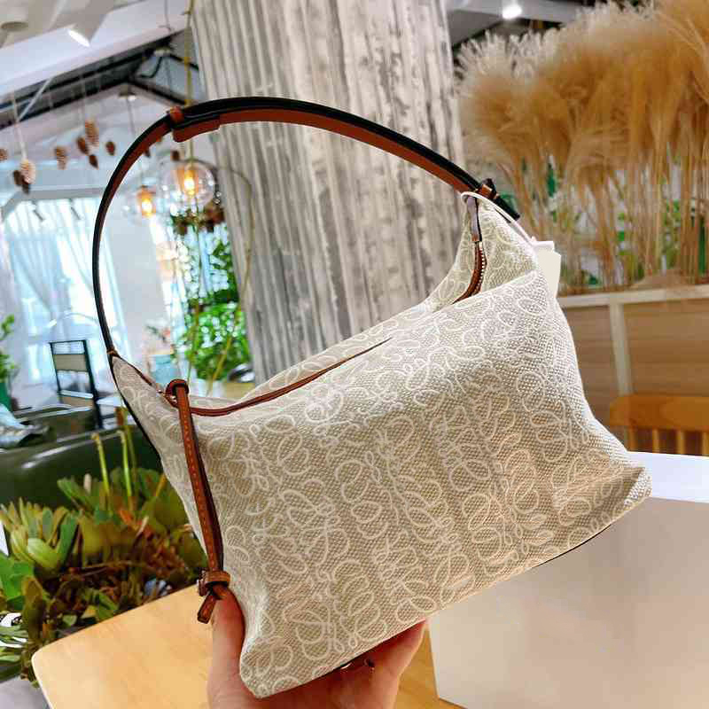

Spain Fashion bag loewSs Women bags Lady Top Quality Handbags Hammock 2022 Backpack Designer Cowhide Single Shoulder Cross on YUXO Wallet Purses, Beige