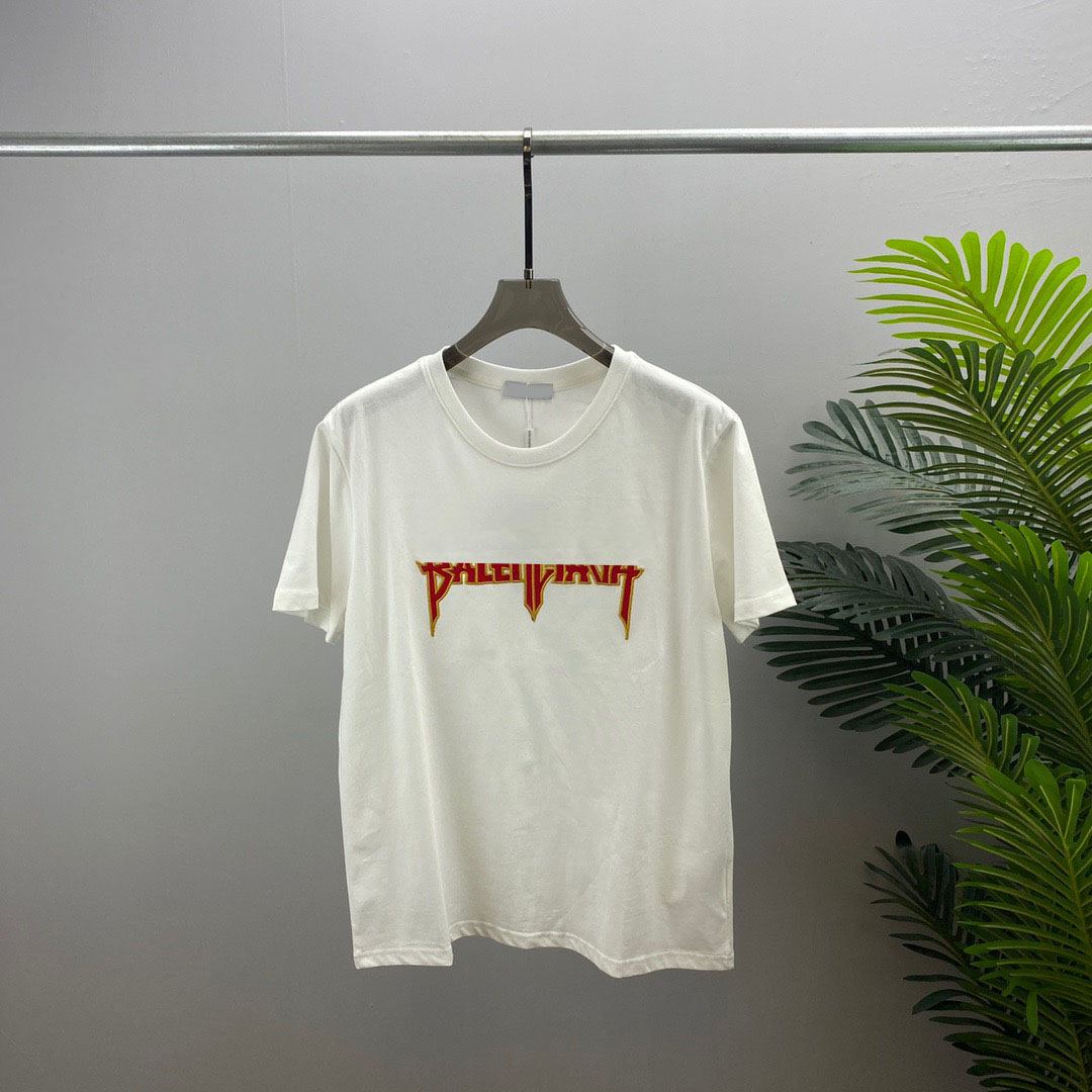 

2022ss spring and summer new high grade cotton printing short sleeve round neck panel T-Shirt Size: -l-xl-xxl-xxxl Color: black white d6fg7f4